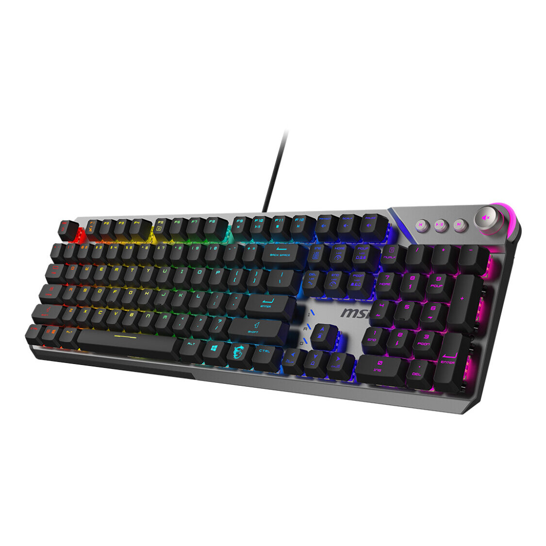 Teclado Msi Strike 600 Silent Interruptor Mecánico Led Rgb Alámbrico Usb Strike 600 Silent Us