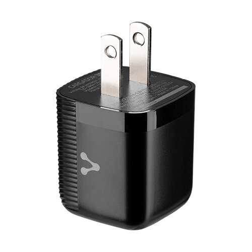 Cargador De Pared Usb C Vorago Au-355-Bk 30W Gan Pd 2 Puertos Carga Rápida Compacto Negro