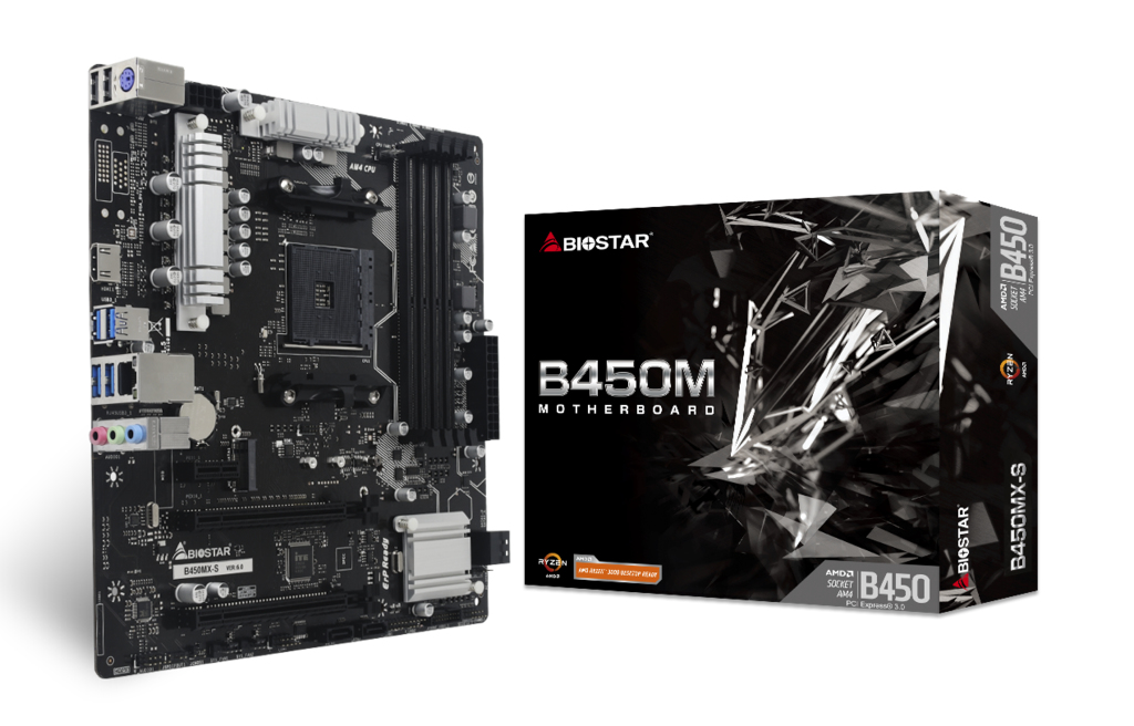 Tarjeta Madre Biostar B450Mx-S Ddr4 Hdmi Pcie M.2 Sata Amd Ryzen Am4
