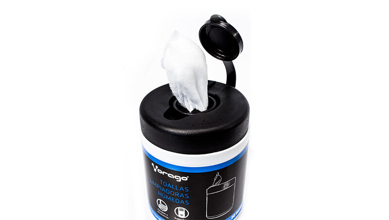 Toallas Humedas. Vorago. Cln-102. Bote 20Pz