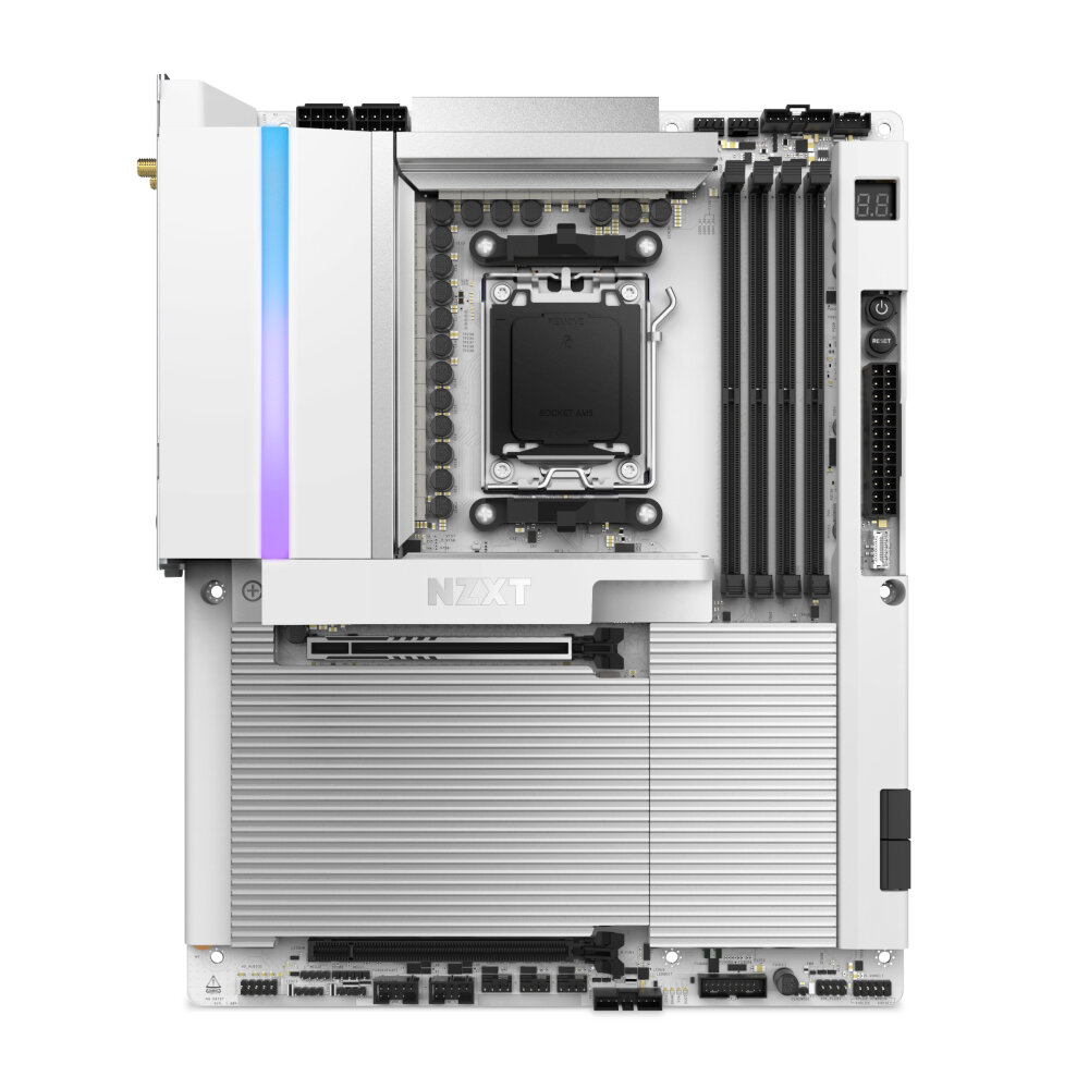 Tarjeta Madre Nzxt N9 X870E Amd X870E Am5 Ddr5 Wifi7 5Gbe Bt5.4 Atx Rgb N9-X87Xt-W1