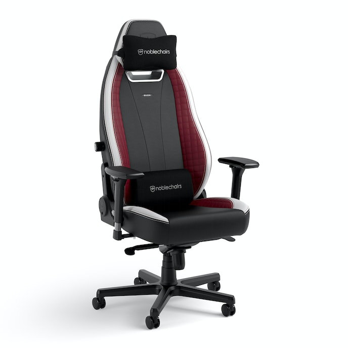 Silla Noblechairs Legend 150Kg Asiento Poliuretano Reposabrazos 4D Negro/Rojo/Blanco Nbl-Lgd-Ger-Bwr