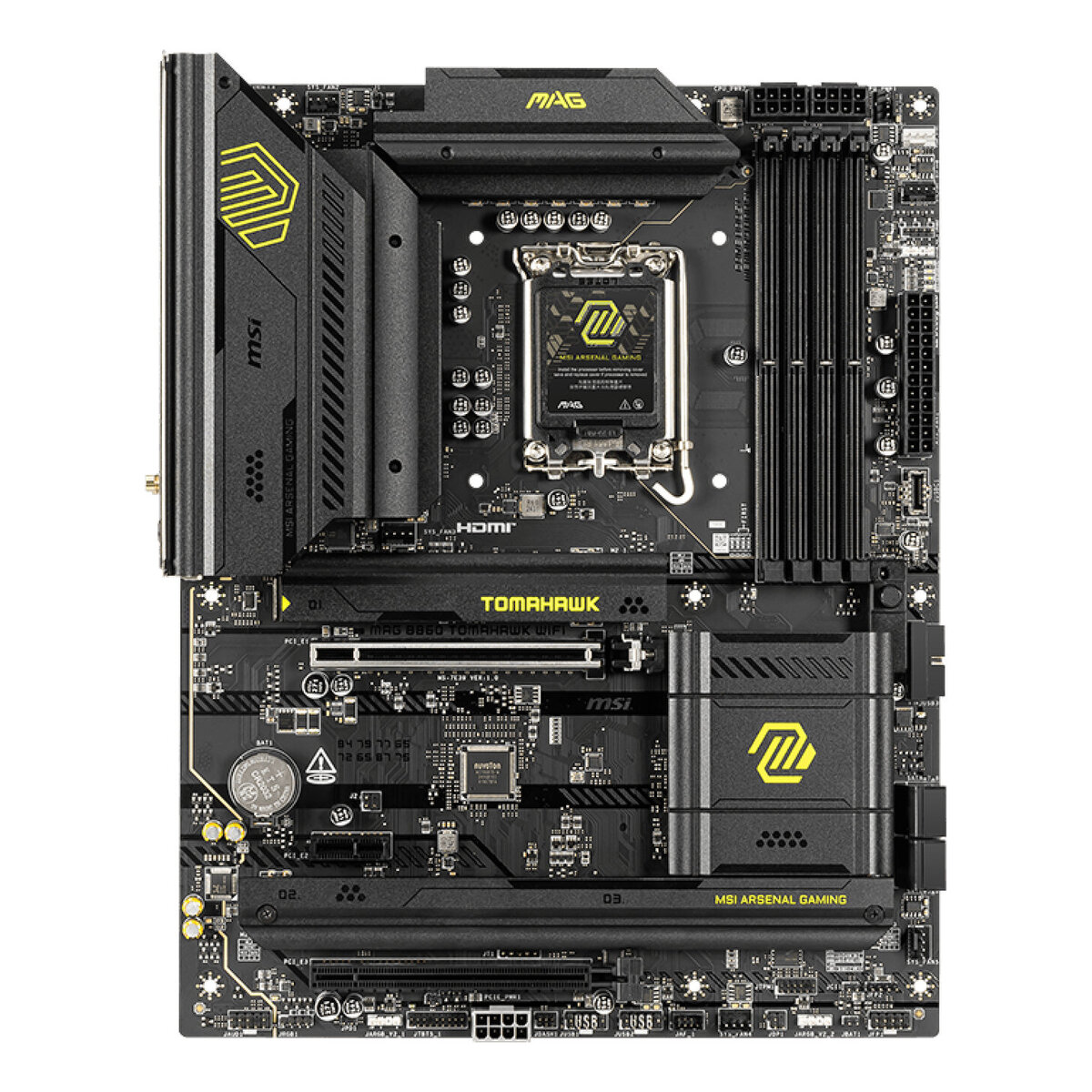 Tarjeta Madre Msi Mag B860 Tomahawk Wifi B860 Lga1851 Ddr5 256Gb Wifi7 5Gbe Atx 3Xm.2 824142390177