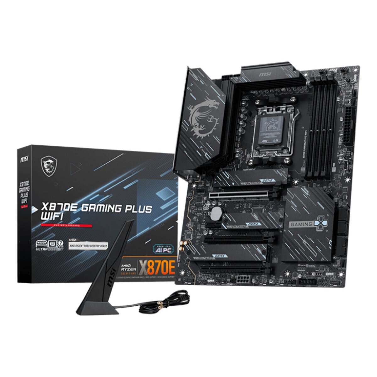Tarjeta Madre Msi X870E Gaming Plus Wifi Amd X870E Am5 Ddr5 256Gb 5Gbe Wifi7 Atx X870E