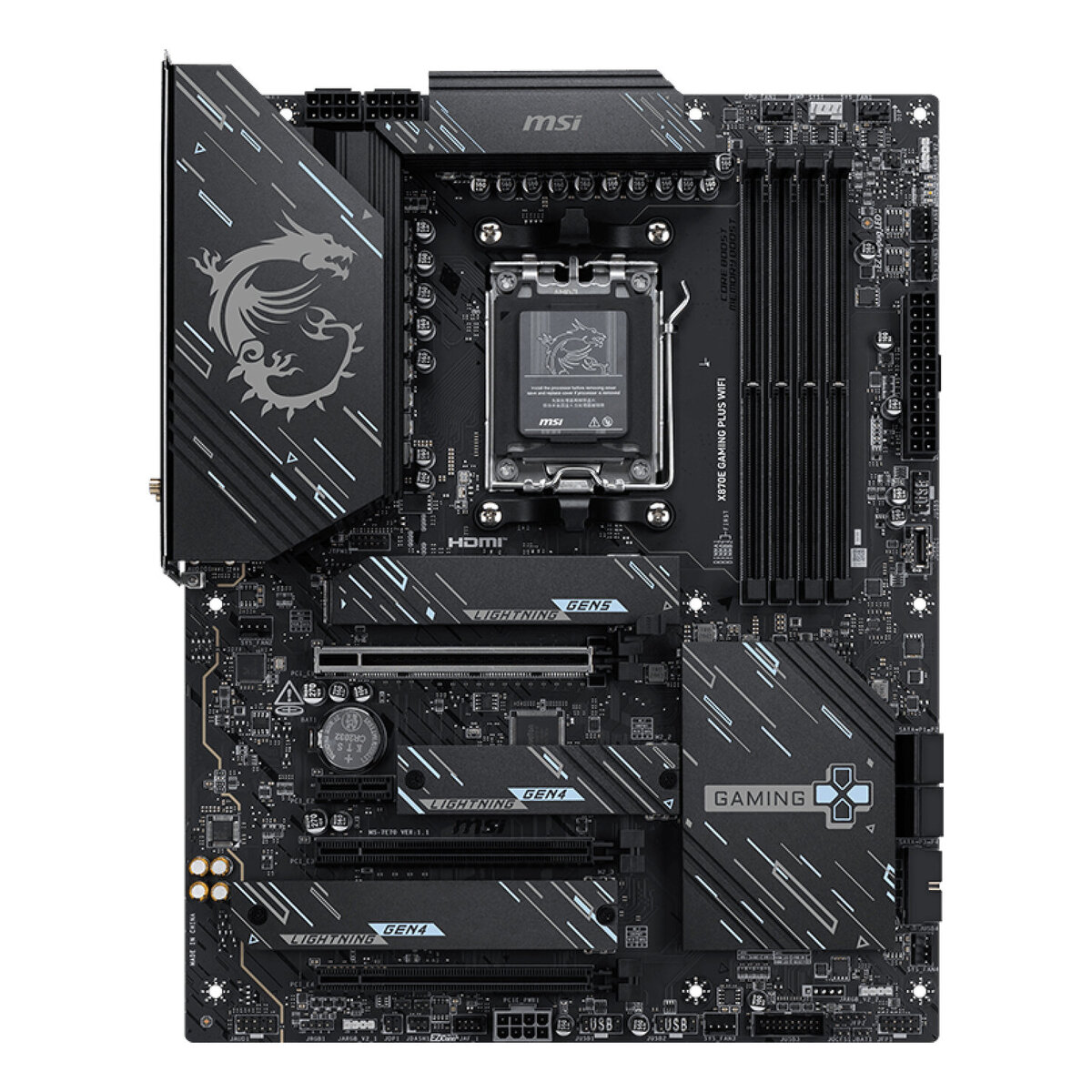 Tarjeta Madre Msi X870E Gaming Plus Wifi Amd X870E Am5 Ddr5 256Gb 5Gbe Wifi7 Atx X870E