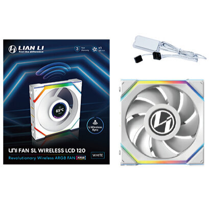 Ventilador Lian Li 12Sllcd1W1W Wireless Lcd 120Mm G99.12Sllcd1W1W.00
