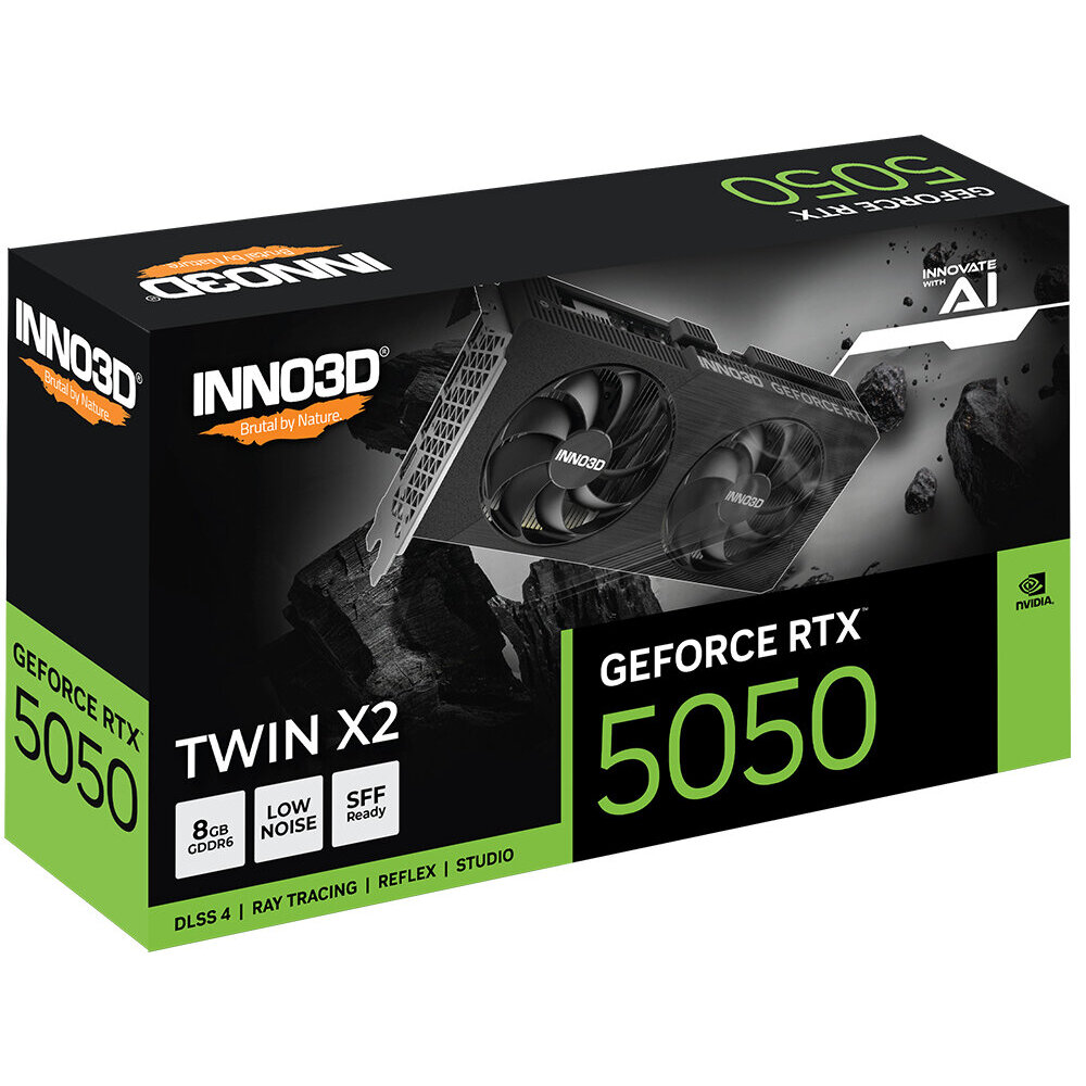 Tarjeta Grafica Inno3D Geforce Rtx 5050 Twin X2 8Gb Gddr6 Hdmix1 Dpx3 Pcie5.0 N50502-08D6-174071N