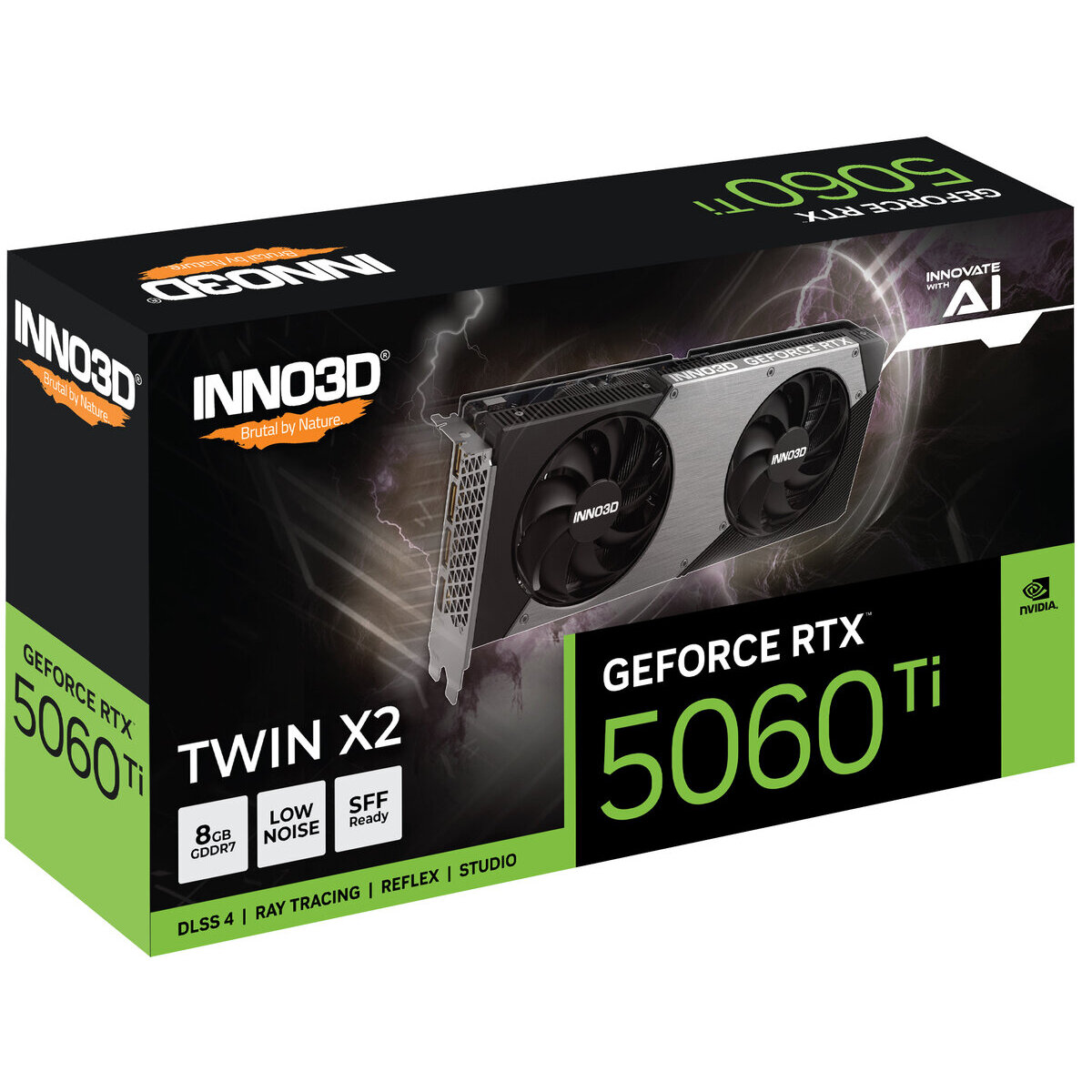 Tarjeta Grafica Inno3D Geforce Rtx 5060 Ti Twin X2 8Gb Gddr7 Pcie5 3Xdp 1Xhdmi N506T2-08D7-193075N