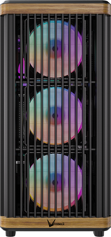 Gabinete Formula V Line Timberline T1 Midi Tower Atx Usb-C Usb3.0 Negro 3X120Mm Rgb 4711401662877