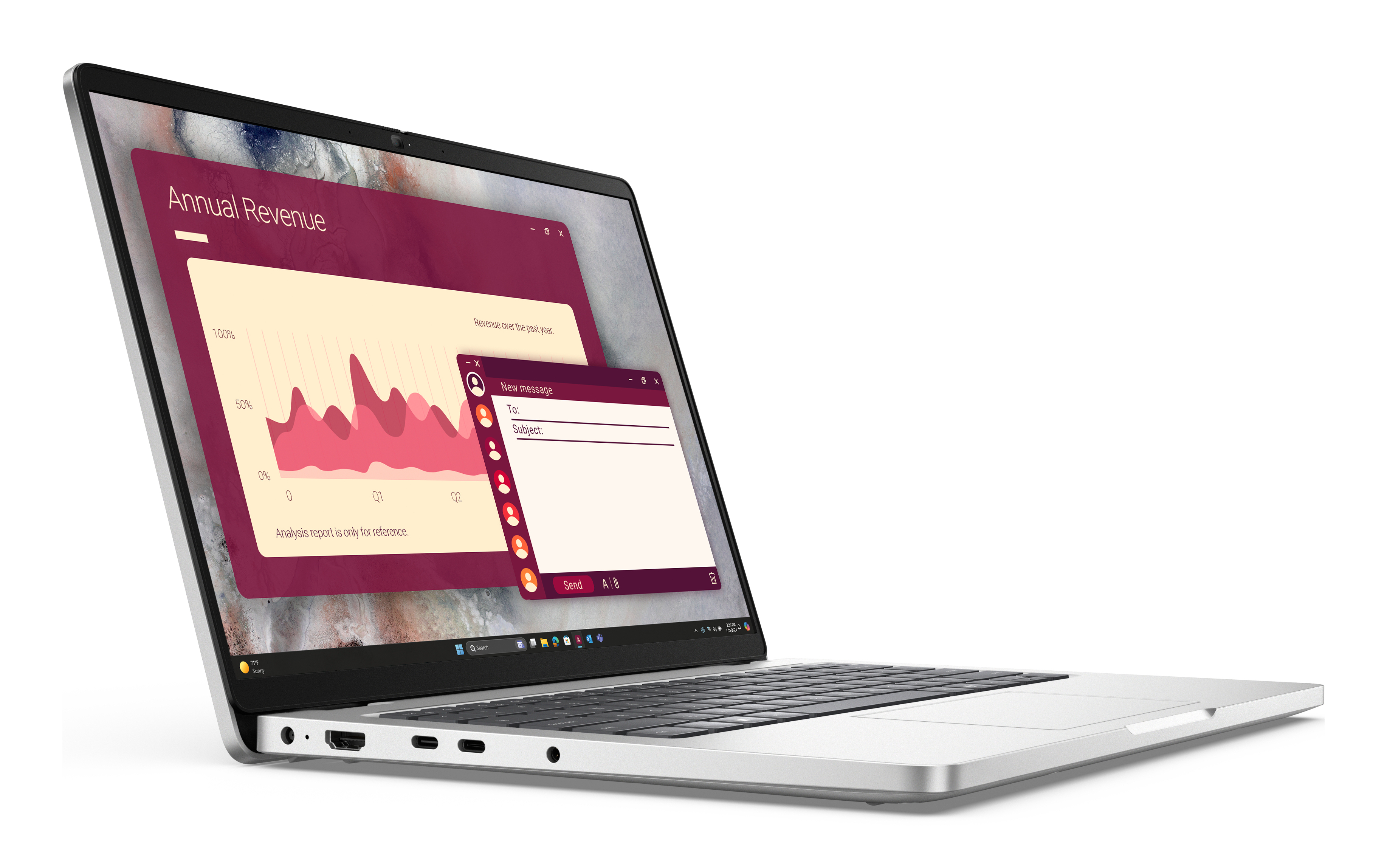 Laptop Dell Pc14250 14" Wuxga Intel Ultra 5 235U 16Gb Ddr5 512Gb Ssd Win11 Plata Wifi6E Y5C5C