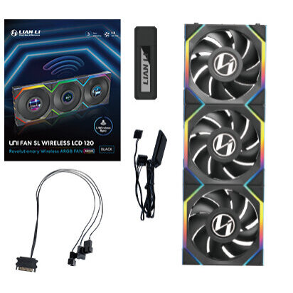 Ventilador Lian Li 12Sllcd1W3B 120Mm Lcd Wireless Argb G99.12Sllcd1W3B.00
