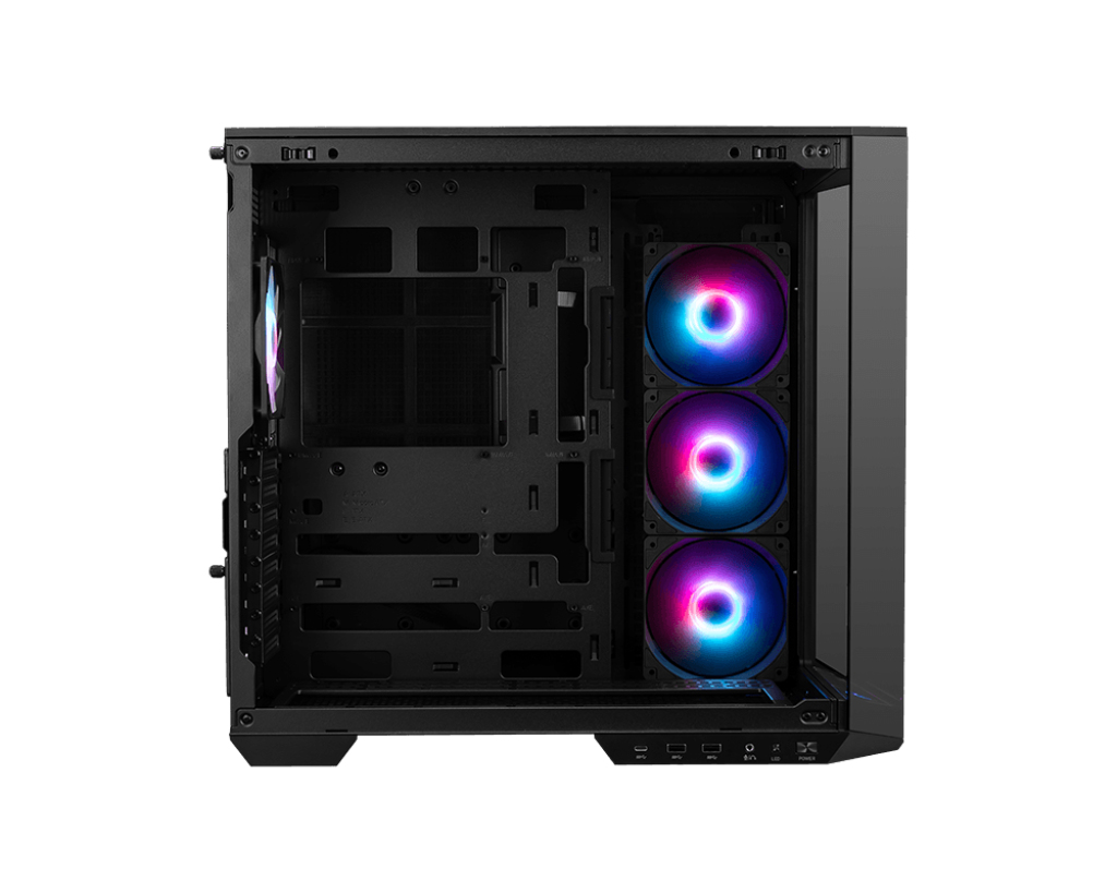 Gabinete Msi Pano 100R Pz Midi Tower Atx 1X Usb-C 2X Usb-A Negro Vidrio Templado Mag Pano 100R Pz