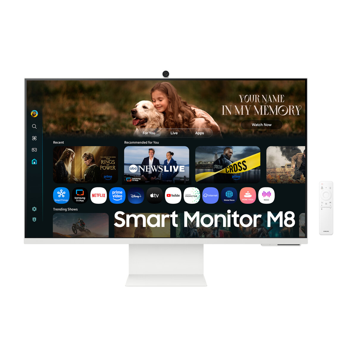 Monitor Smart Samsung M8 32" 4K 3840X2160 4Ms 60Hz Hdmi Usb-C Blanco Hdr10+ Ls32Fm801Ulxzx