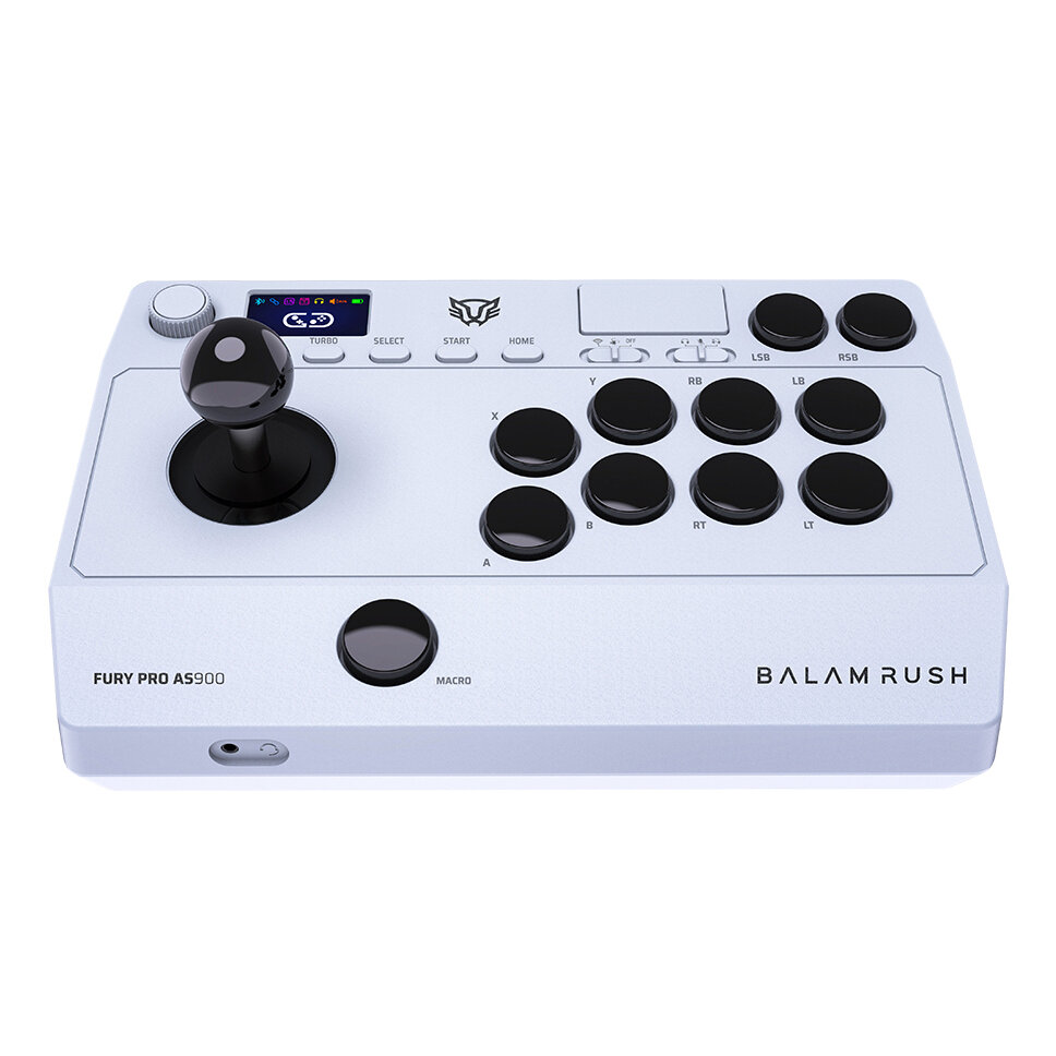 Control Arcade Balam Rush Fury Pro As900 Bt 5.0 Usb Tipo C Blanco Br-943604