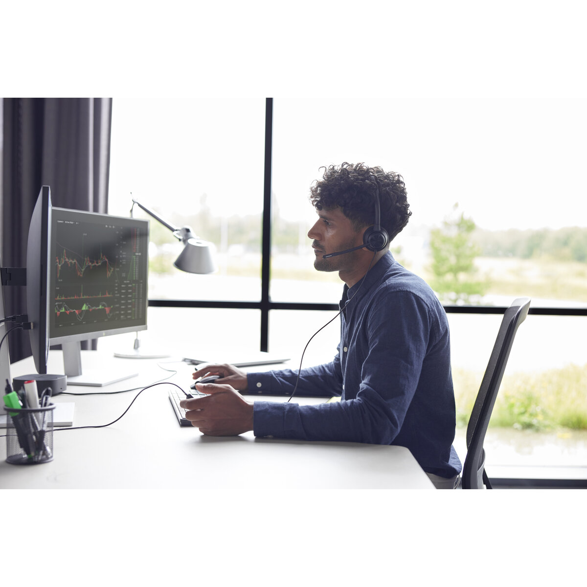 Auriculares Plantronics Encorepro 320 Qd Binaural Cancelacion De Ruido 77T26Aa