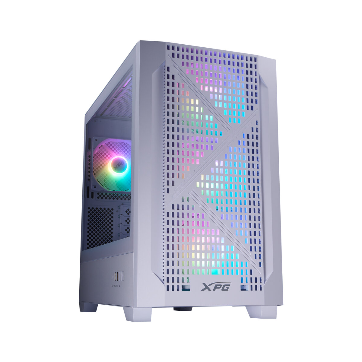 Gabinete Gamer Xpg Lander 300 Mid Tower Micro-Atx/Mini-Itx 2Xusb3.2 4Xargb Blanco Lander300Maa-Whcww