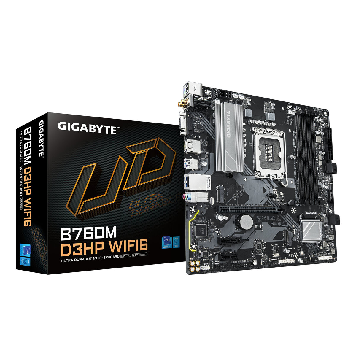 Tarjeta Madre Gigabyte B760M D3Hp Wifi6 Intel B760 Lga1700 Ddr5 Matx 2Xm.2 B760M D3Hp Wifi6