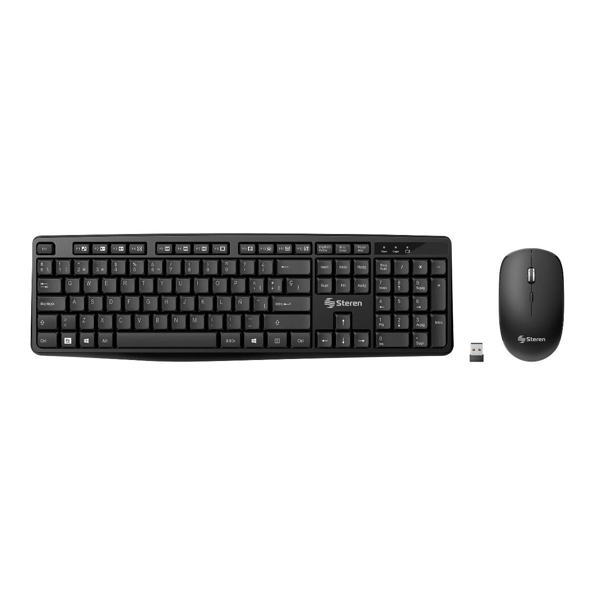 Teclado Y Mouse Steren Com-675 Inalambrico Rf Raton Incluido Com-675