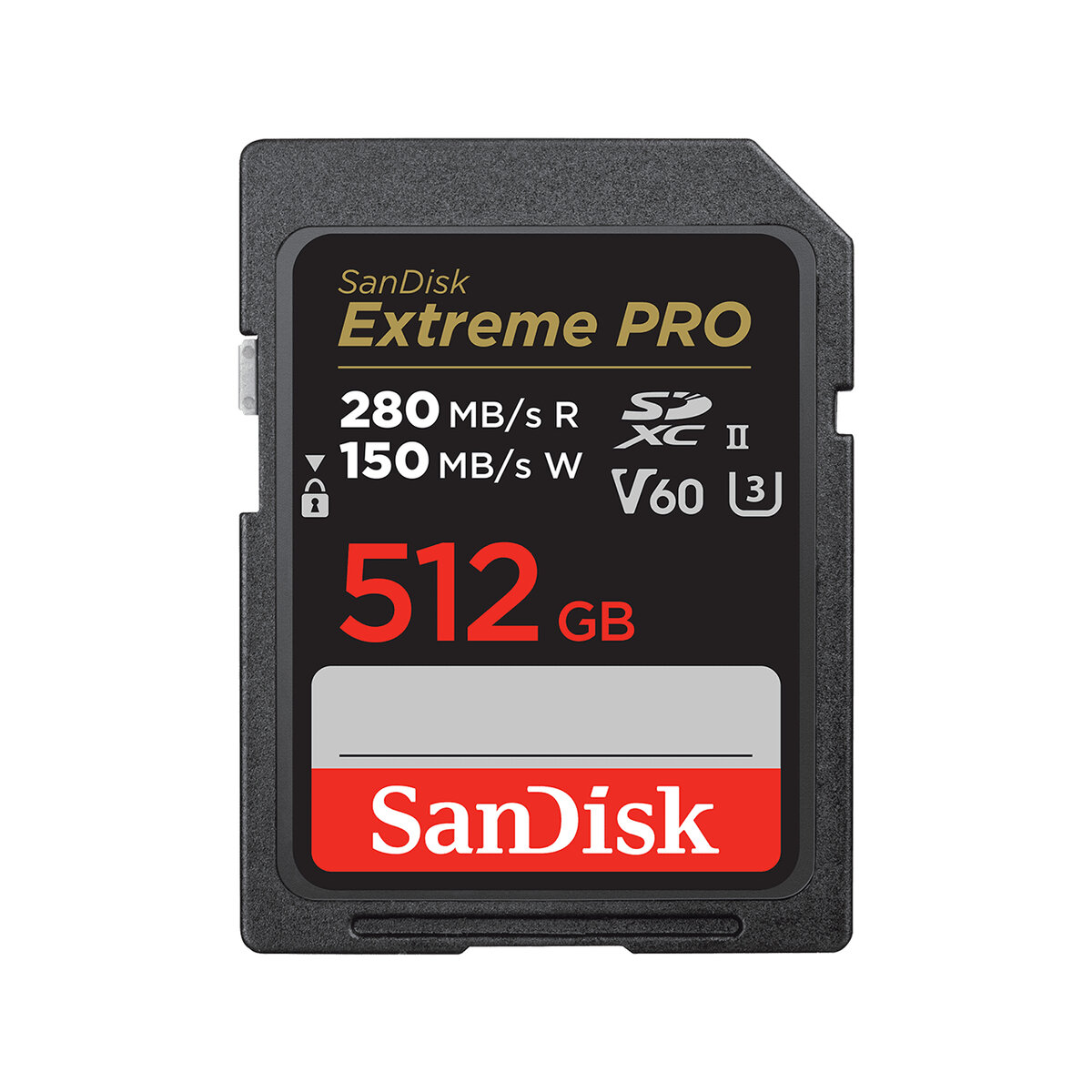 Memoria Flash Sandisk Sdsdxep-512G-Gn4In 512Gb Sdxc Uhs-Ii 280Mb/S Negro U3 V60 Sdsdxep-512G-Gn4In