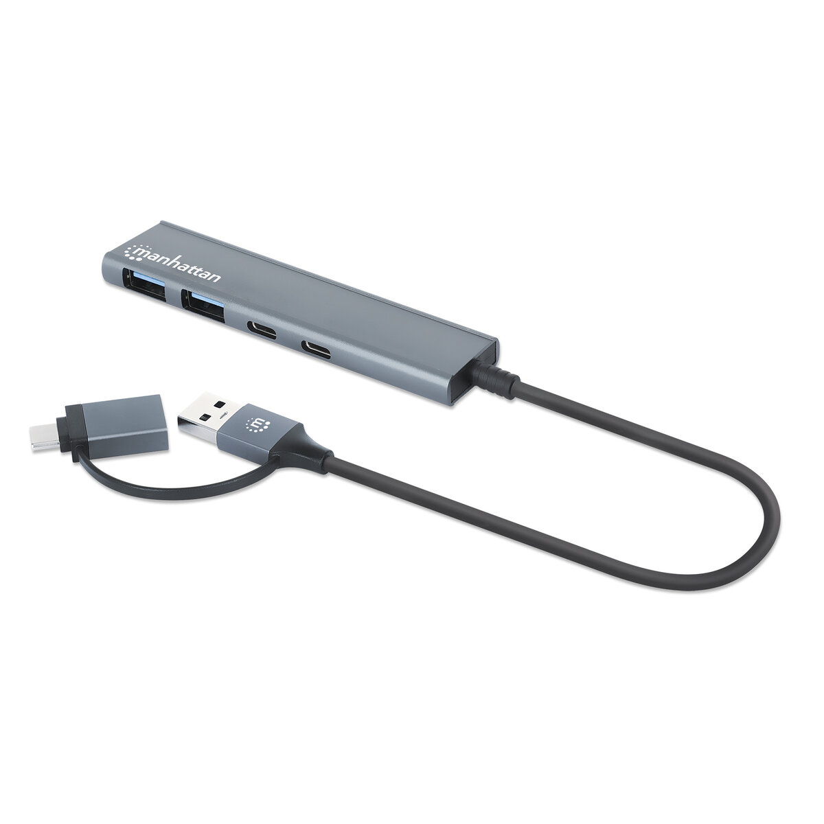 Hub Manhattan 181075 Usb 3.2 Gen 1 4 Puertos 5000Mbps 181075