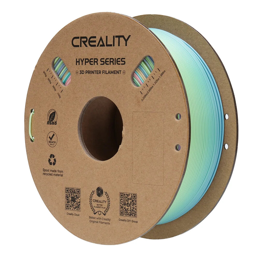 Filamento Creality 3301010424 Azul Verde Rosa 1Kg Pla 1.75Mm