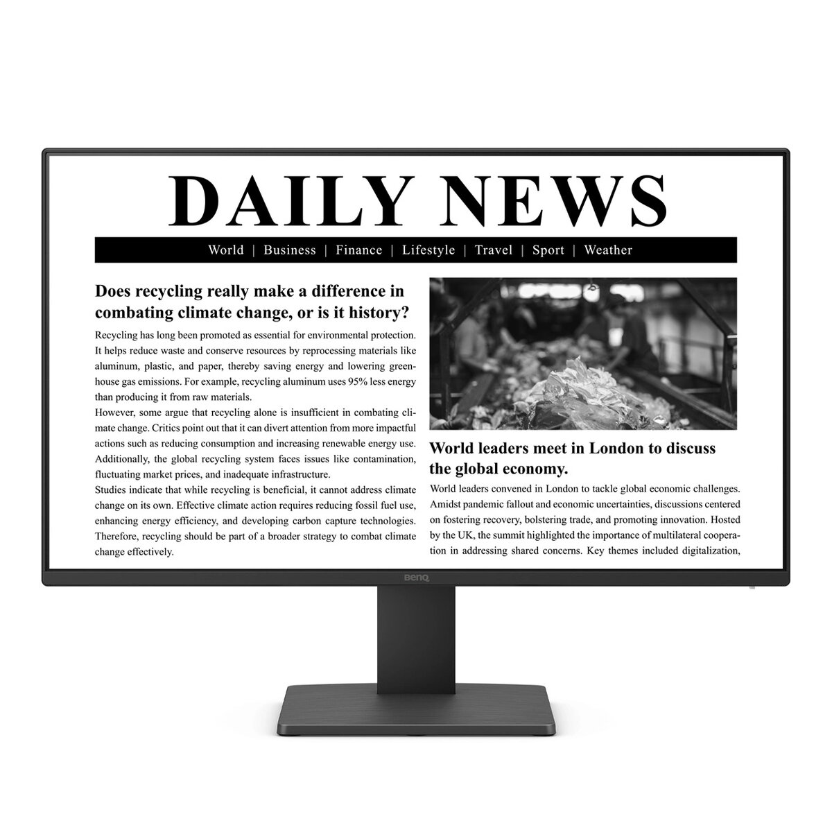 Monitor Eye Care Benq Gw2491 23.8" Full Hd 5 Ms 100 Hz Hdmi/Displayport Negro Ips Gw2491