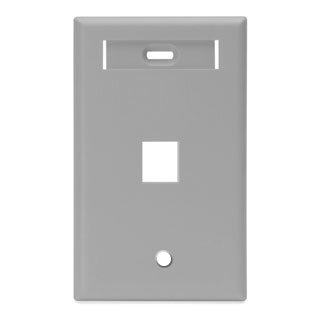 Placa Quickport Leviton 42080-1Gs Rj-45 1 Puerto Gris 42080-1Gs