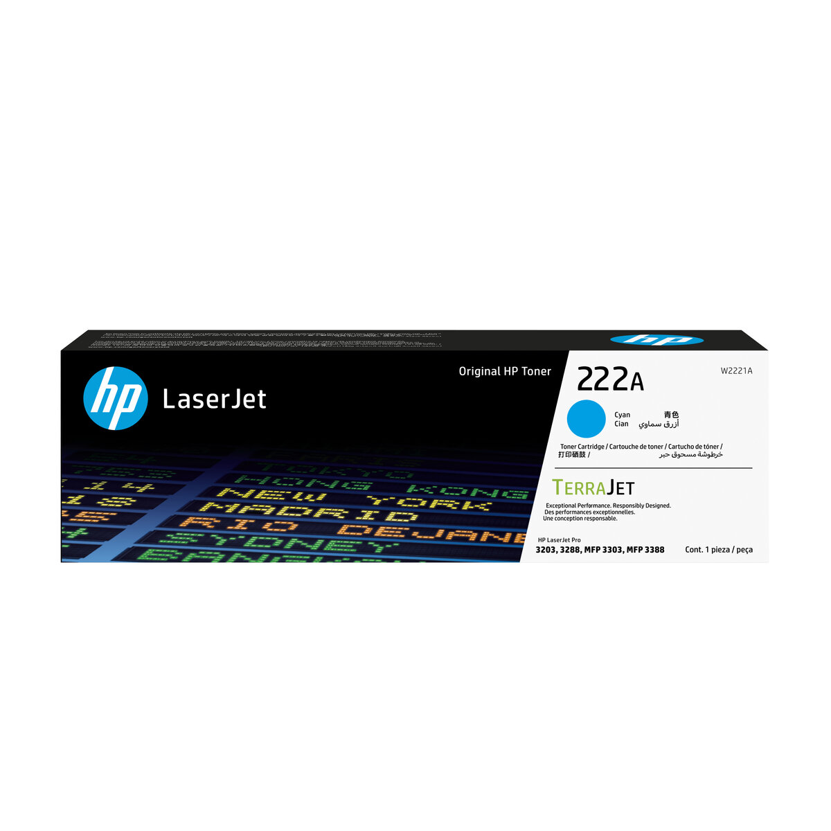 Toner Hp Laserjet 222A Rinde Hasta 1200 Paginas Cian W2221A