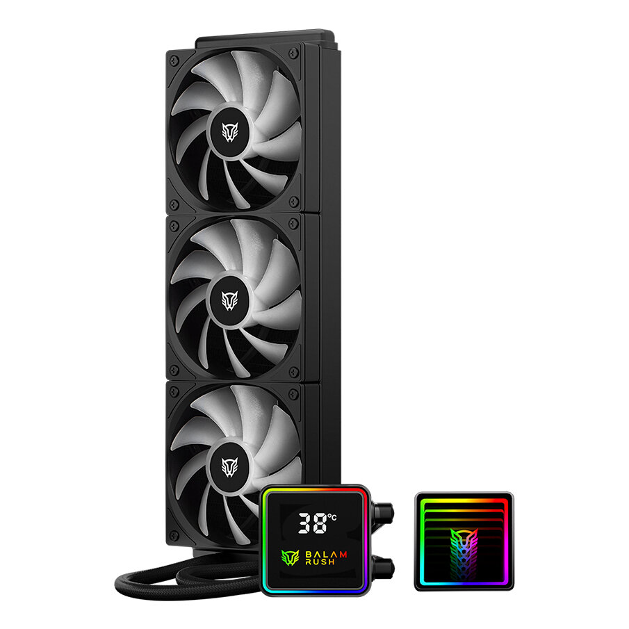 Enfriamiento Liquido Aio Balam Rush Br-944069 360Mm 3 Ventiladores 1800Rpm Negro Argb Br-944069