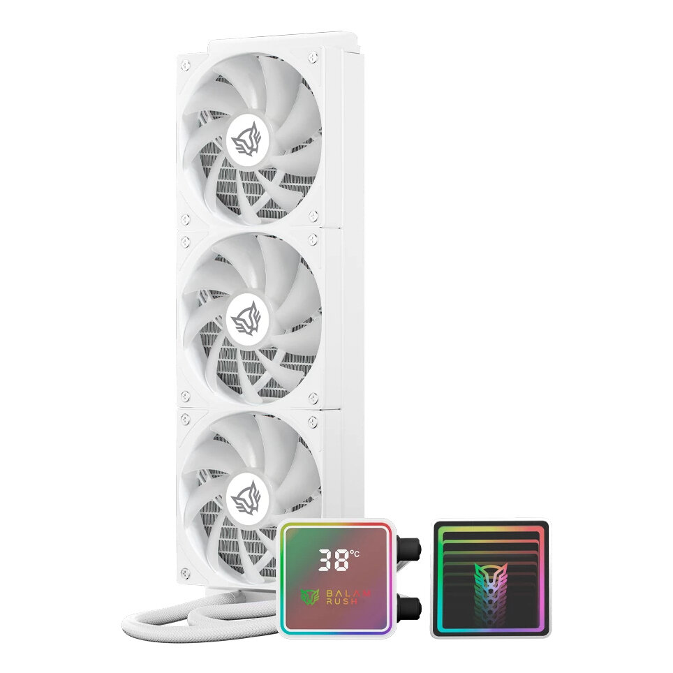 Enfriamiento Liquido Balam Rush Cryo Prism 360 Ice 360 3 Ventiladores 1800Rpm Blanco Argb Br-944076