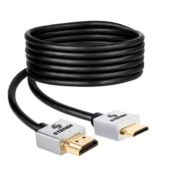Cable Steren 295-880 Hdmi A Mini Hdmi 1.8M Negro Gris Ultraslim 295-880