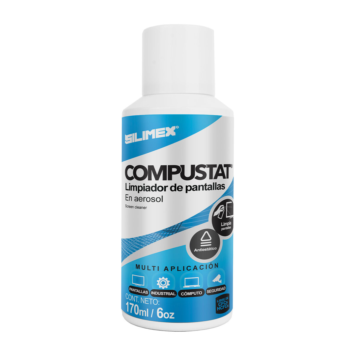 Limpiador Dieléctrico Silimex Compustat 170Ml Lcd/Led/Plasma Espray 7503018454047