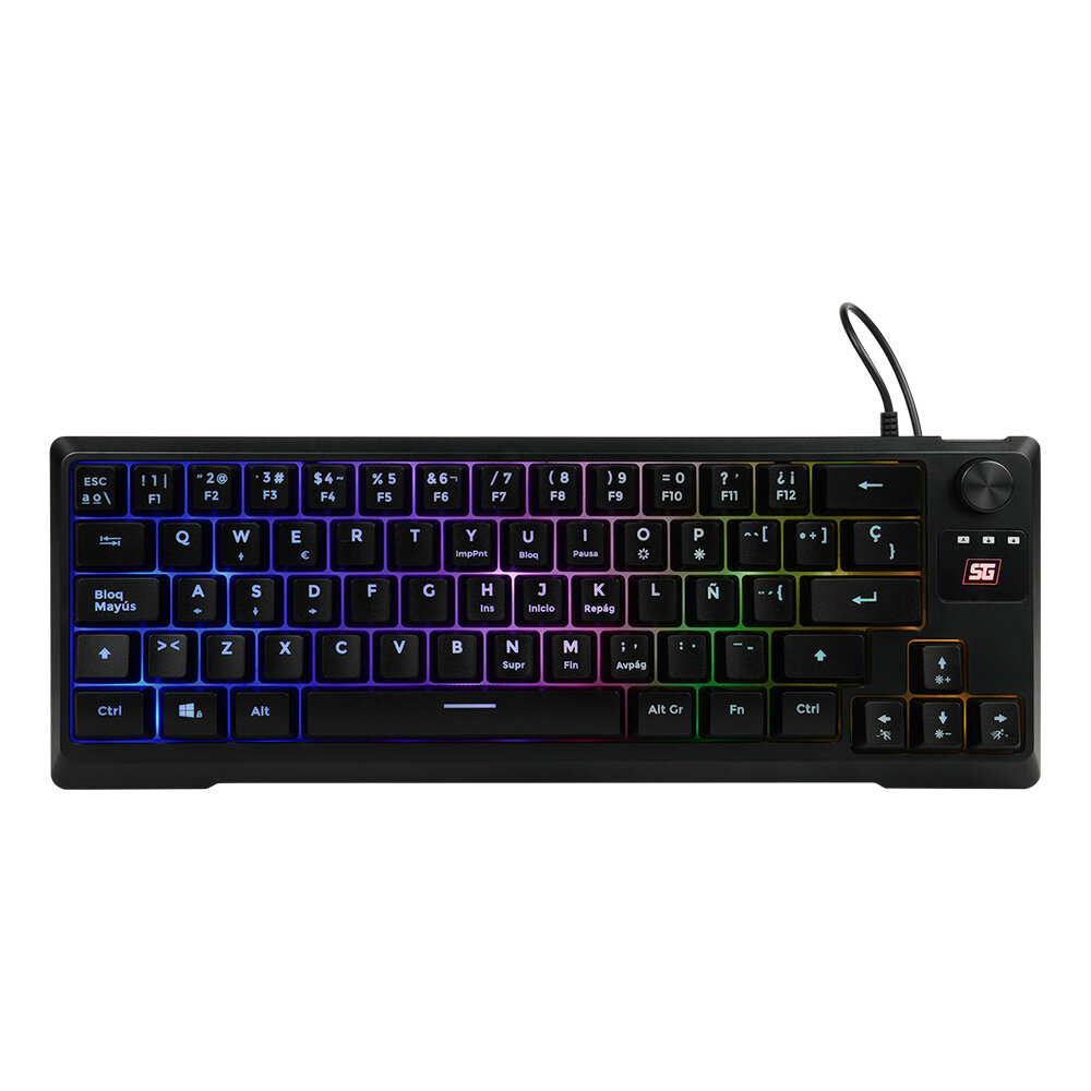 Teclado Gamer Vorago Start The Game Kb-506 Tkl 65% Alambrico Rgb Negro OPEN BOX A
