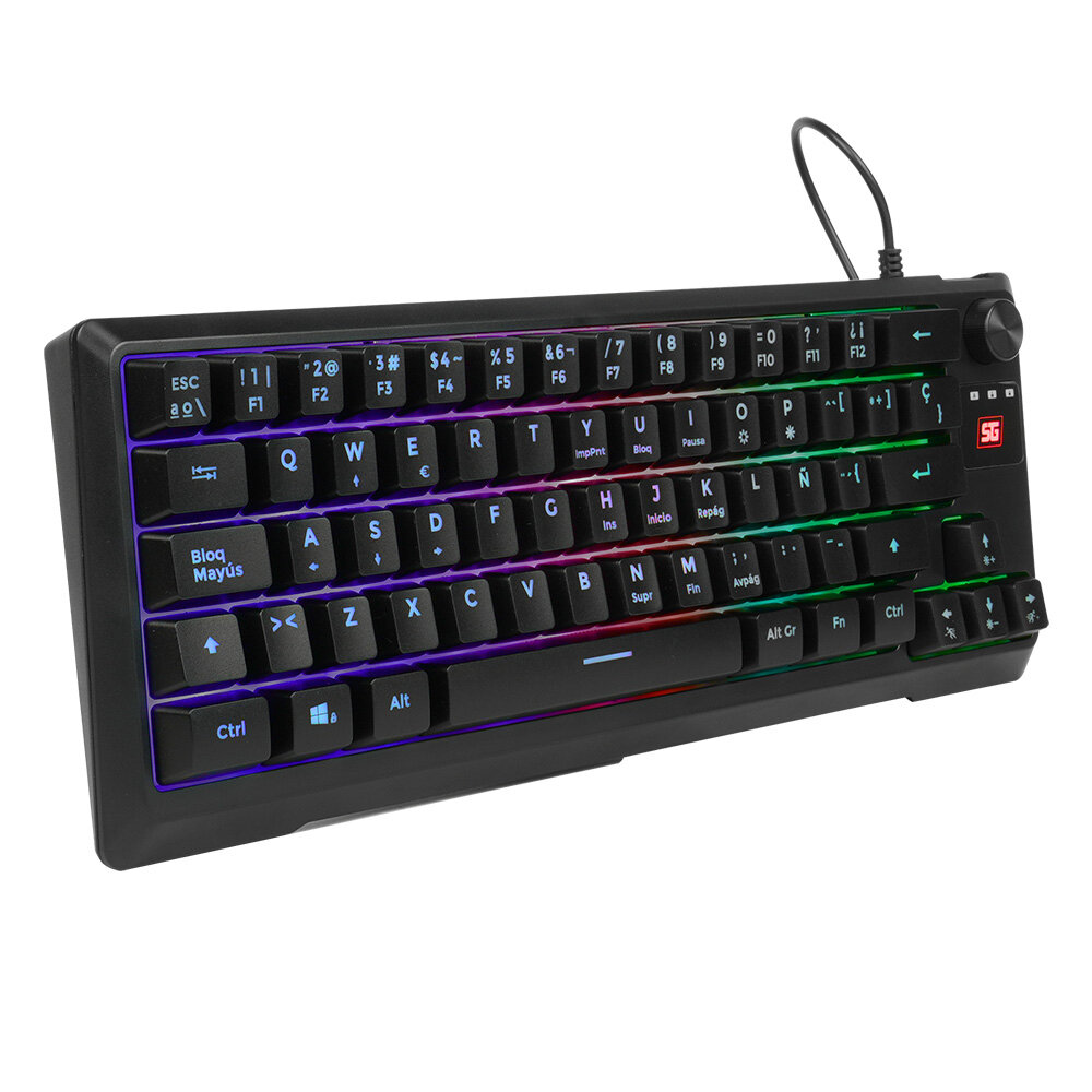 Teclado Gamer Vorago Start The Game Kb-506 Tkl 65% Alambrico Rgb Negro OPEN BOX A