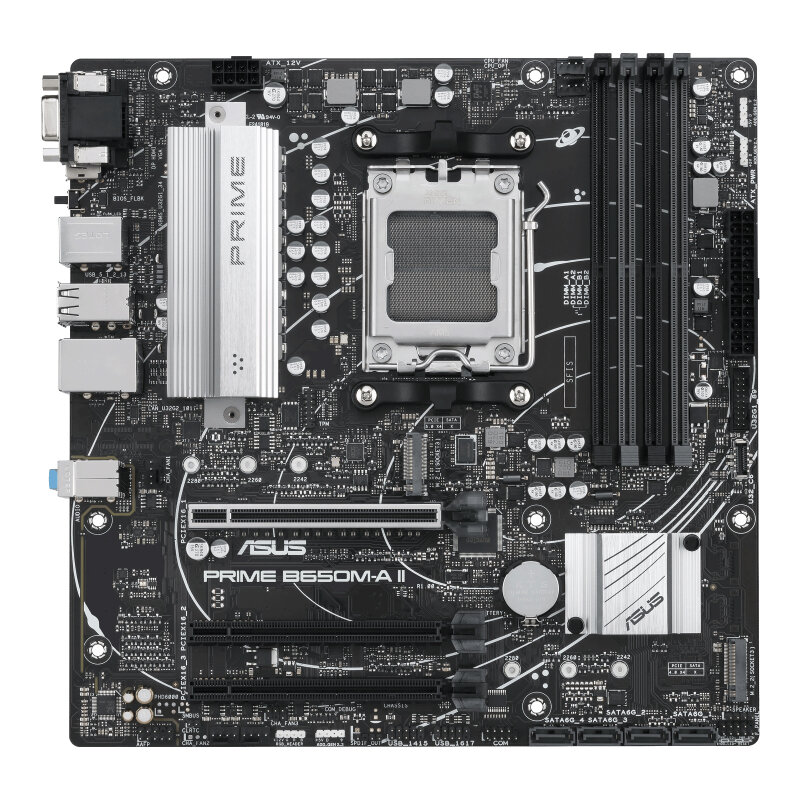 Tarjeta Madre Asus Prime B650M-A Ii Amd B650 Am5 Ddr5 128Gb M.2 Pcie5 Micro Atx 90Mb1Eh0-M0Eay0