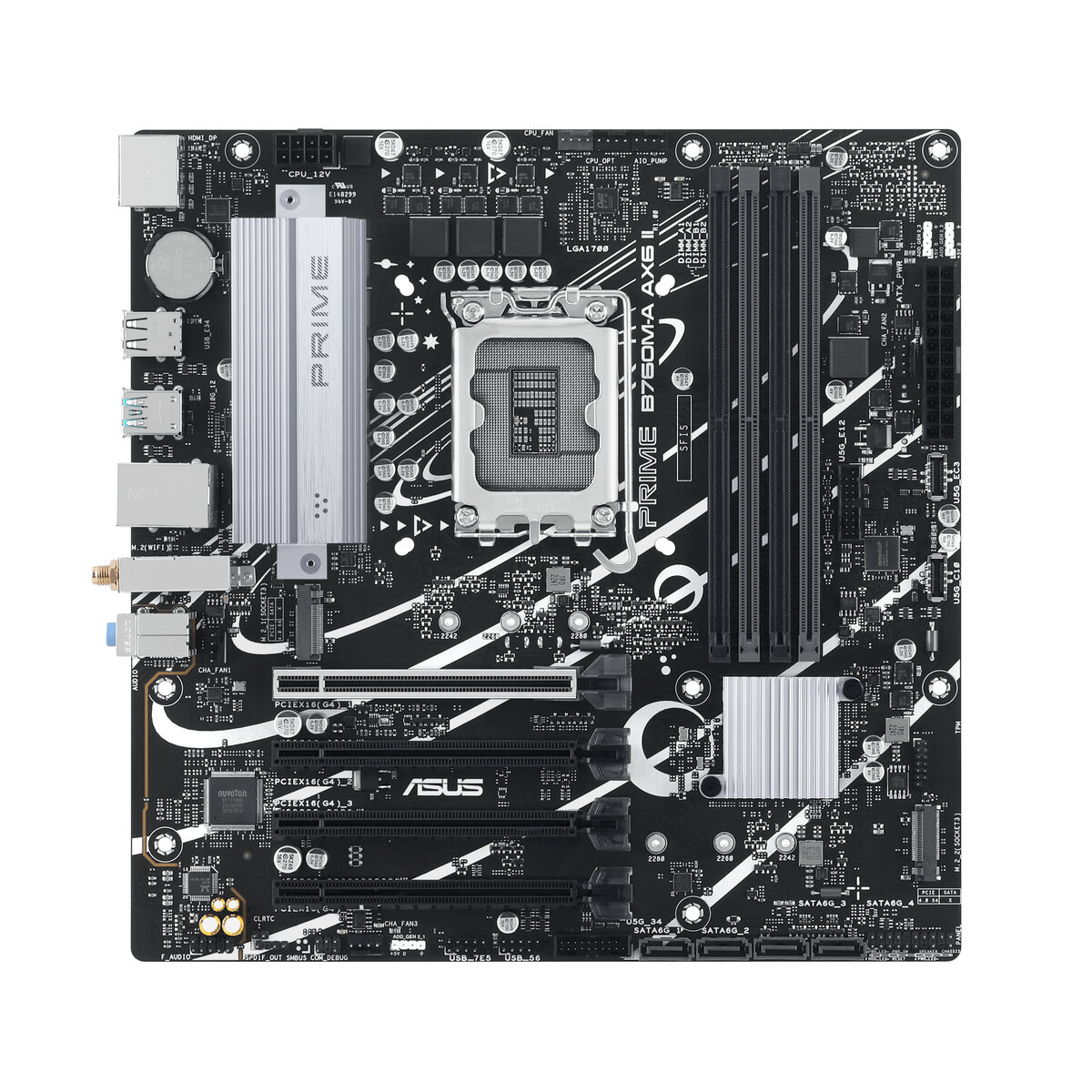 Tarjeta Madre Asus Prime B760M-A Ax6 Ii B760 Lga1700 Ddr5 Wifi6 Matx Hdmi Dp Ax6 Ii