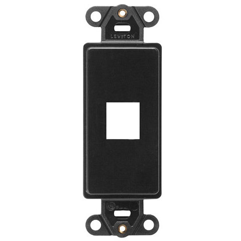 Placa De Pared Leviton 41641-00E Negro 1 Quick Port Convencional 41641-00E
