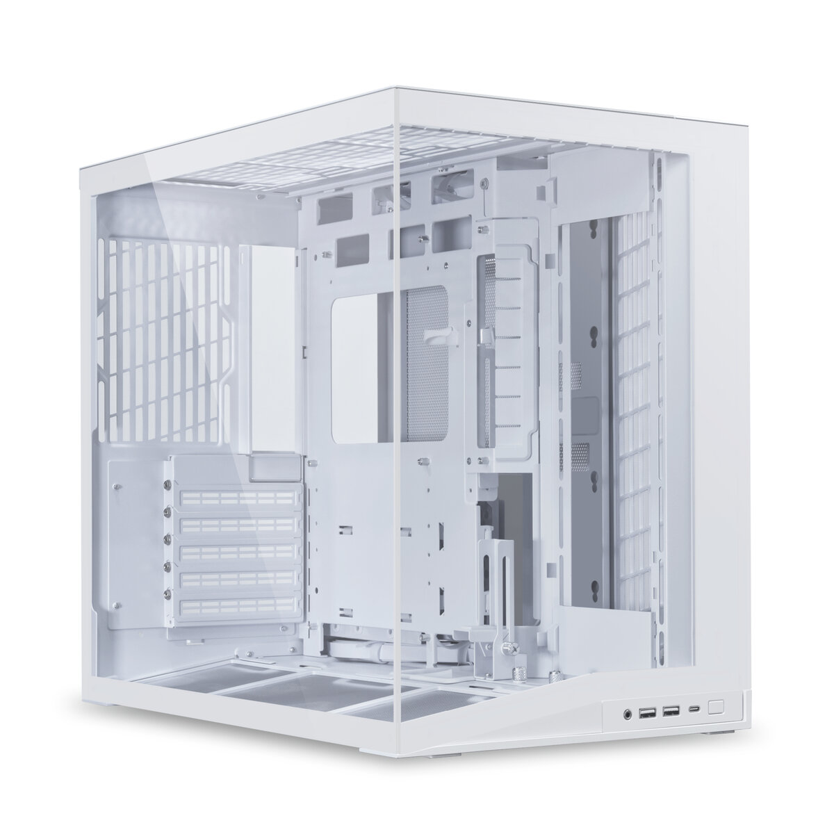 Gabinete Lian Li O11 Dynamic Mini V2 Mini Tower Atx/Matx/Miniatx Usb2A+1C Blanco Vidrio Pc-O11Dmiv2W