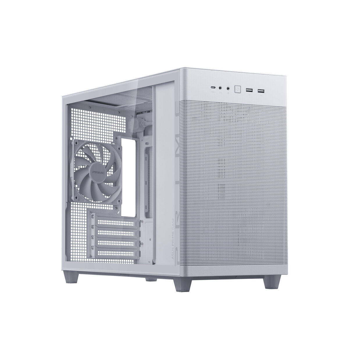 Gabinete Asus Prime Ap201 Mini Tower Micro Atx Usb3.2+C Blanco Filtro Anti-Polvo 90Dc00G3-B30010