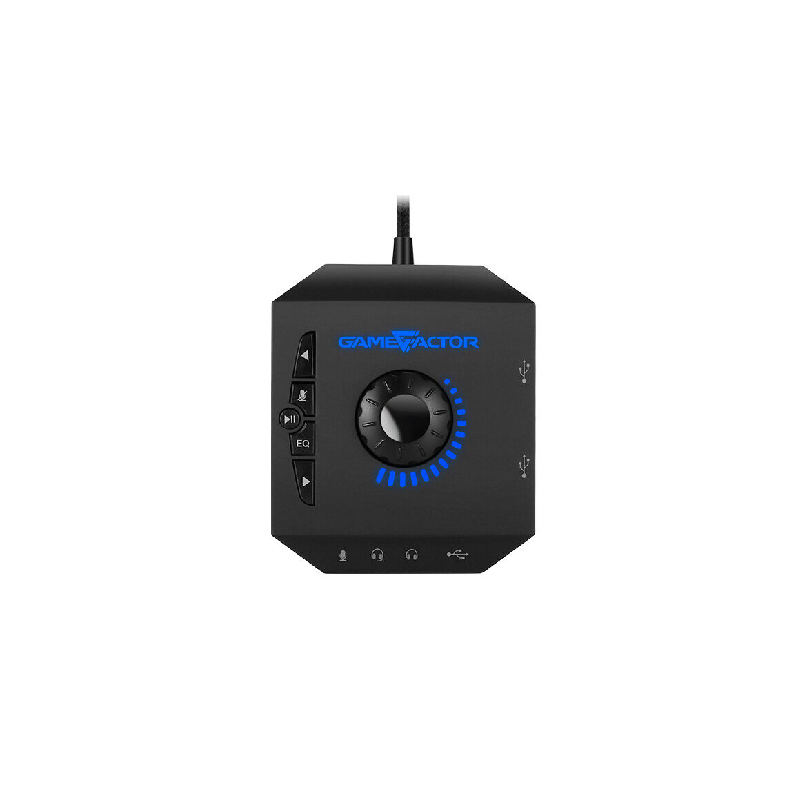 Diadema Game Factor Hsg601, Microfono Removible, Usb, Negro (Promocional) OPEN BOX A