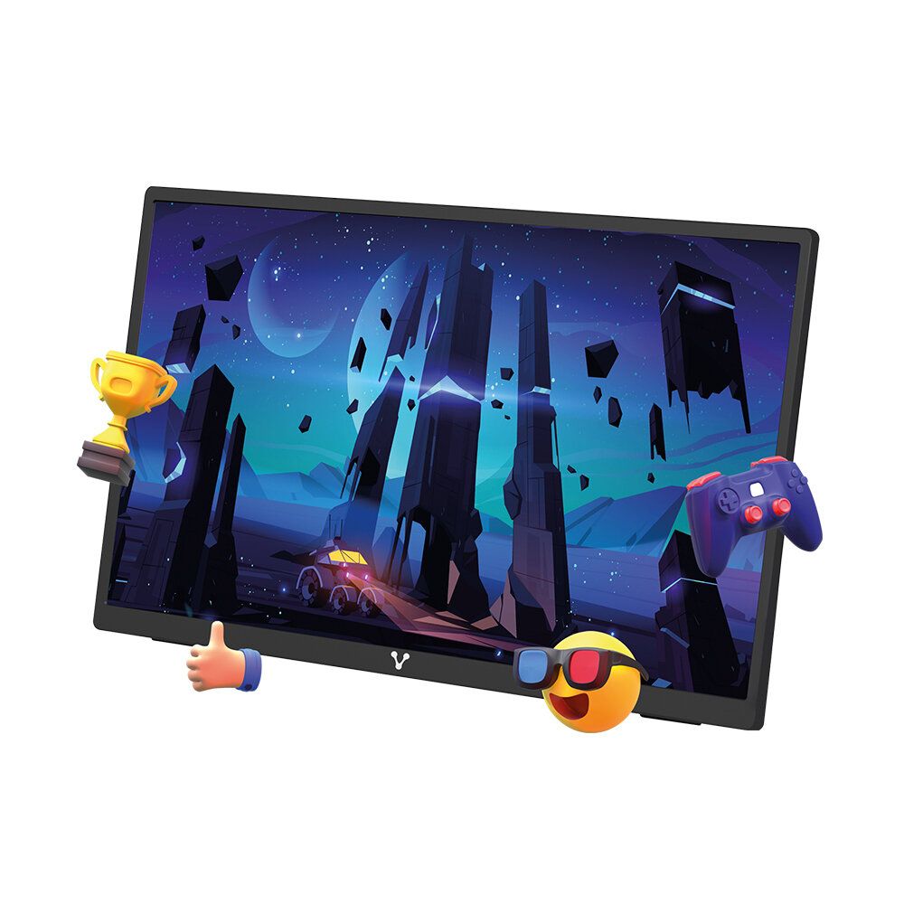 Monitor Portátil Usb C Vorago Led-P15 15.6” Fhd Ips Vesa Con Inclinación Y Bocinas Para Laptop Y Mac