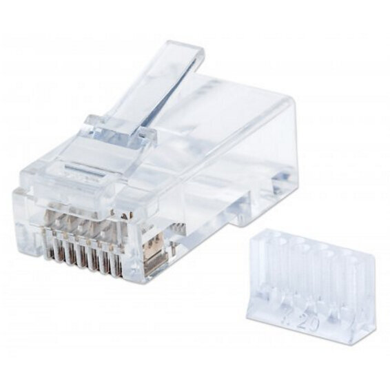 Plug Modular Intellinet Pro Cat6 Rj45 Utp Multifilar 90 Pzs Oro 790611