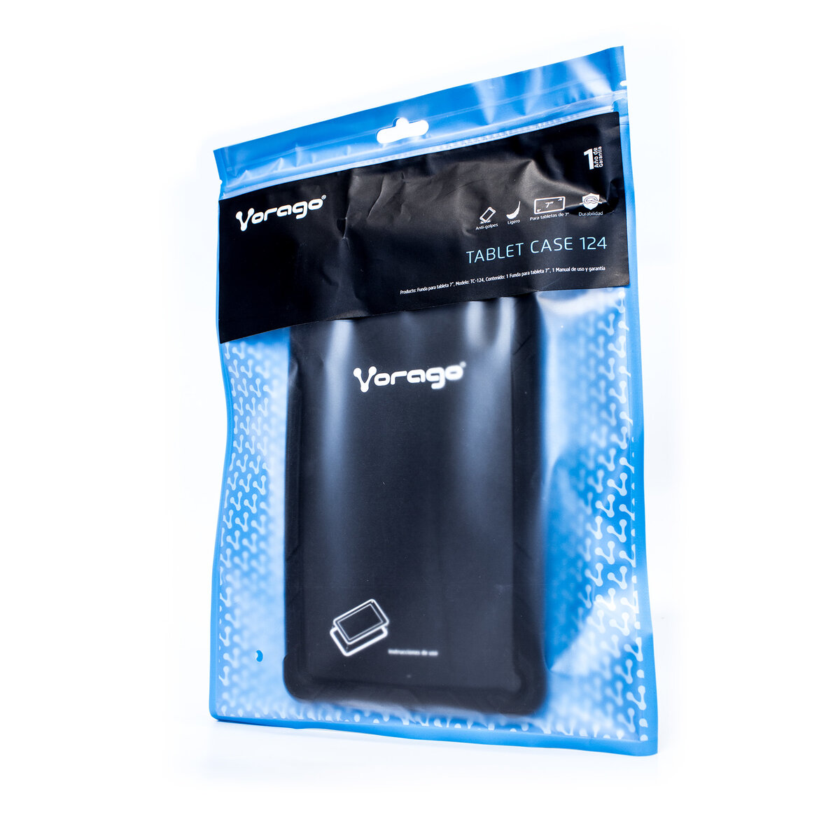 Funda Silicon 7 " Tablet Vorago Tc-124 Negra