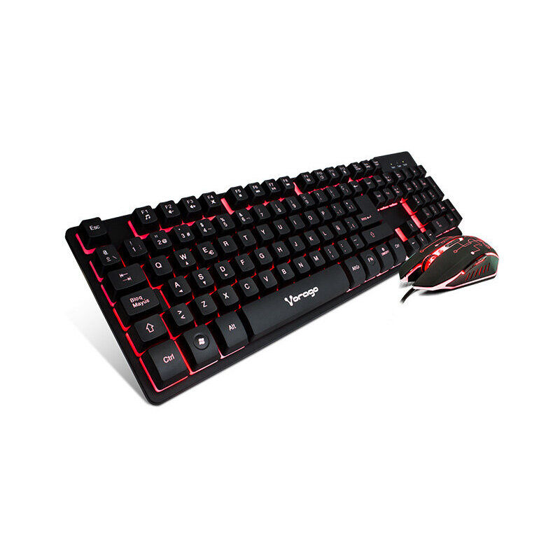 Kit Mouse Y Teclado Vorago Gamer Km-500 Retroiluminado 3200 Dpi