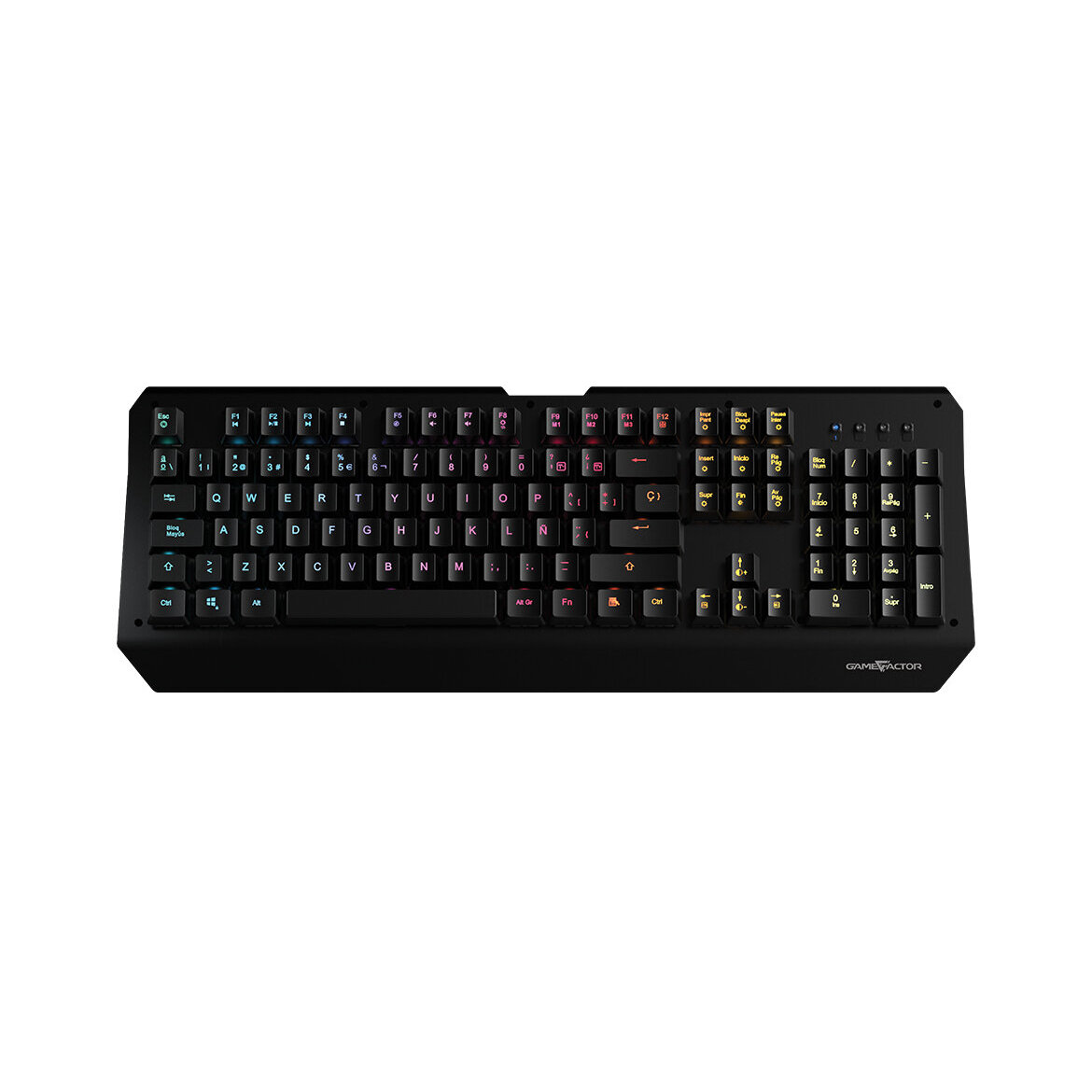 Teclado Gamer Game Factor Mecanico/Optico Kbg601 Laser Rgb Usb 0.2Ms