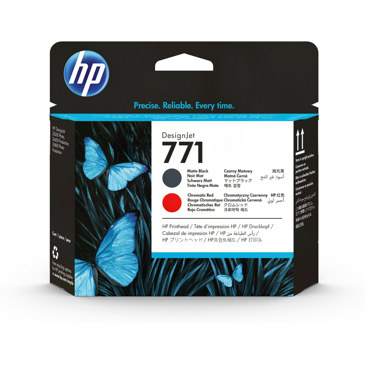 Cabezal De Impresion Designjet Hp 771 Negro Mate Rojo Cromatico Ce017A