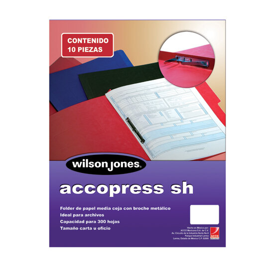 Carpeta Acco Press Oficio Rojo C/10 Articulos Escolar Y Oficina