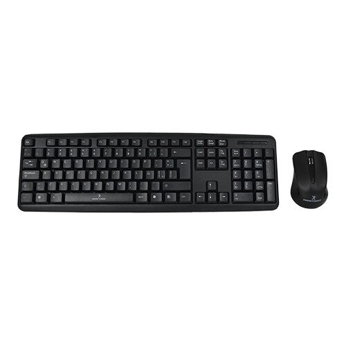 Kit Teclado Y Mouse Usb Pc-201076 Estandar Negro 1000 Dpi