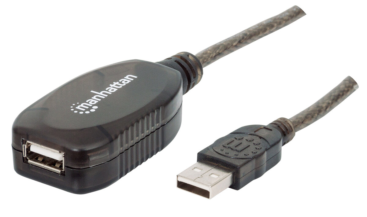 Cable Usb Manhattan V2.0 Ext. Activa 10.0M Bolsa 151573