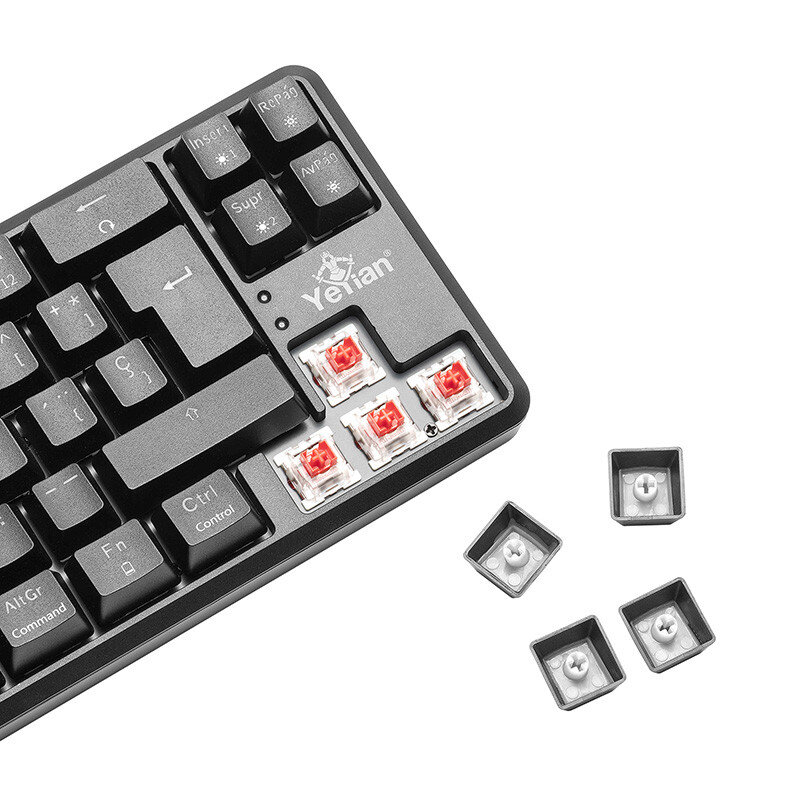 Teclado Gamer Yeyian Ytm-28209R Akil S3500 Mecanic Switch Rojo Rgb